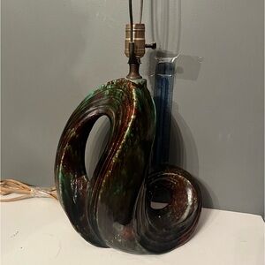 vintage mid century modern Drip Glaze Lamp Funky Abstract